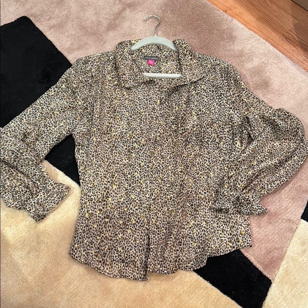 Vince Camuto Leopard Print Blouse